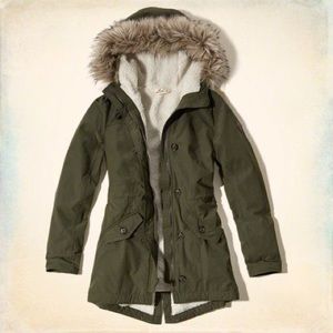 Hollister Cozy-Lined Parka in Olive